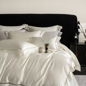AB version minimalist light luxury 100-count long-staple cotton four-piece set