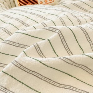 New yarn-dyed small jacquard triangle needle four-piece suit