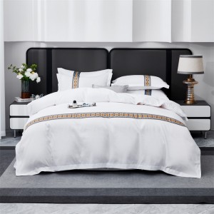 New ribbon high-imitation cotton hotel four-piece set hotel four-piece set