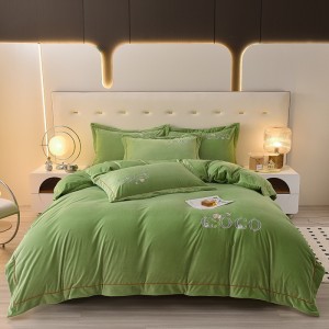 Exquisite household embroidery baby velvet embroidery four-piece set