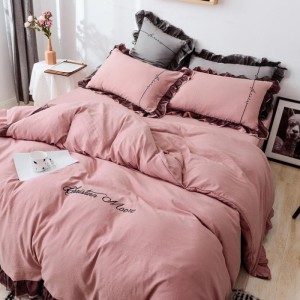 Household exquisite princess style lace embroidery four-piece set