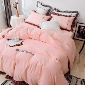 Household exquisite princess style lace embroidery four-piece set