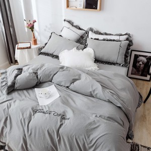 Household exquisite princess style lace embroidery four-piece set