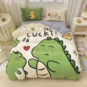 Special edition thickened high-weight cartoon large version A-class milk velvet four-piece set