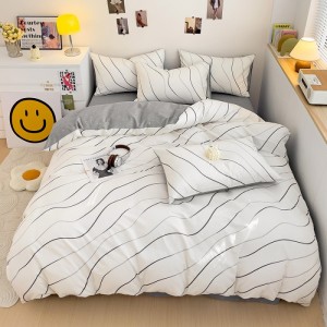 Fresh and simple ins style four-piece cotton set of small floral cartoon series