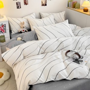 Fresh and simple ins style four-piece cotton set of small floral cartoon series