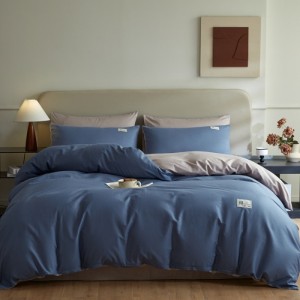 Home use all-cotton solid color two-piece four-piece set