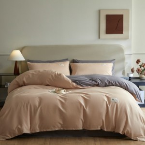Home use all-cotton solid color two-piece four-piece set