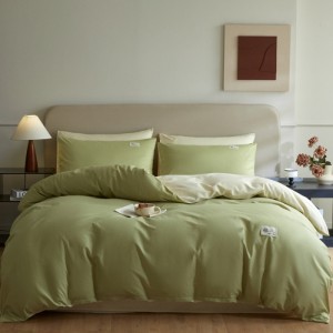 Home use all-cotton solid color two-piece four-piece set