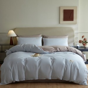 Home use all-cotton solid color two-piece four-piece set