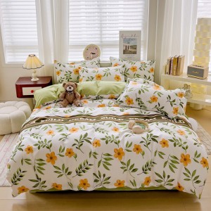 Brushed household ab version plant cashmere four-piece set