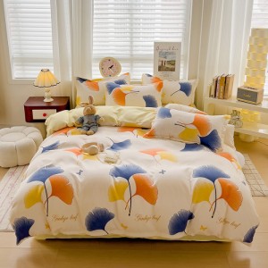 Brushed household ab version plant cashmere four-piece set