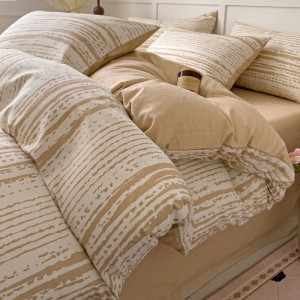Four-piece cotton set of bed sheets and fitted sheet type single item quilt cover