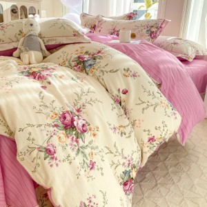 Exquisite and Elegant Cotton Printed Four-Piece Set