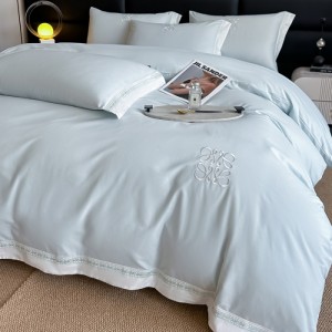 100% cotton embroidered four-piece set, light luxury four-piece set