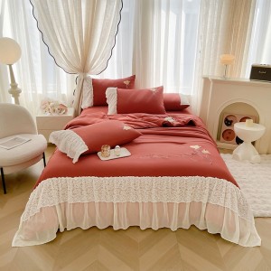 New Roca washed cotton summer quilt summer cool quilt air conditioning quilt four-piece set