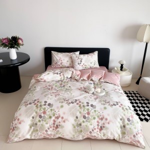 Atmospheric multi-floral pure cotton printed four-piece set