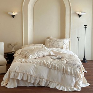 Home Textile French Hollow Lace Four-Piece Cotton Set