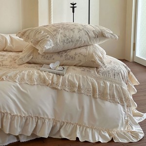 Home Textile French Hollow Lace Four-Piece Cotton Set