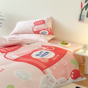 Spring and summer high-end digital Lenzing Tencel set four-piece set