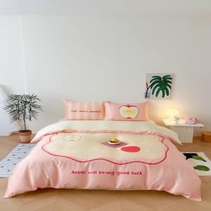 New spring and summer digital Lenzing Tencel set apple four-piece set