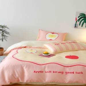New spring and summer digital Lenzing Tencel set apple four-piece set