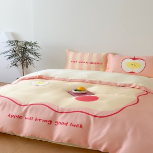New spring and summer digital Lenzing Tencel set apple four-piece set