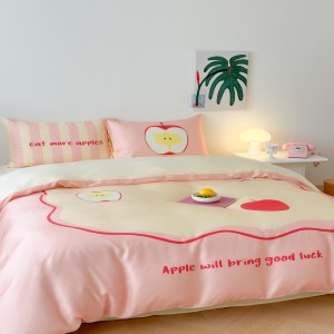 New spring and summer digital Lenzing Tencel set apple four-piece set