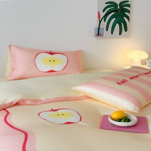 New spring and summer digital Lenzing Tencel set apple four-piece set