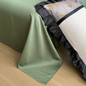 Light luxury ice silk digital printed summer quilt four-piece set