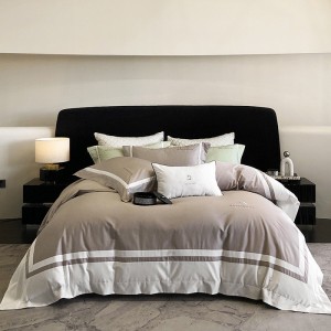 New 80-count long-staple cotton minimalist hotel style four-piece set