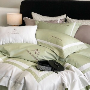 New 80-count long-staple cotton minimalist hotel style four-piece set