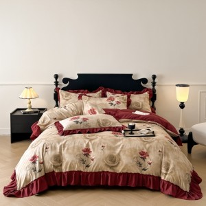 Exquisite and luxurious French lace retro style four-piece set