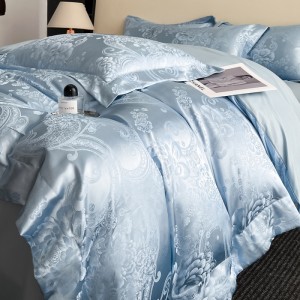 Home exquisite light luxury satin jacquard four-piece set