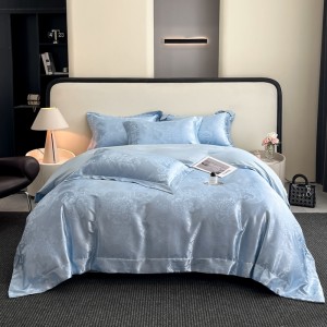 Home exquisite light luxury satin jacquard four-piece set