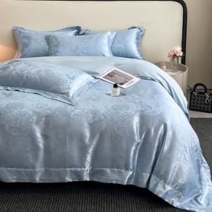 Home exquisite light luxury satin jacquard four-piece set