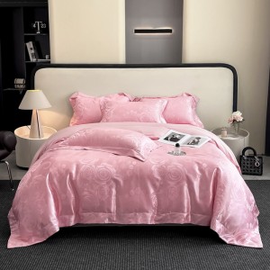 Home exquisite light luxury satin jacquard four-piece set