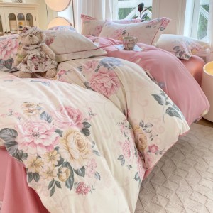 Exquisite and Elegant Cotton Printed Four-Piece Set