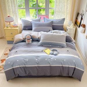 Exquisite and elegant all-cotton printed four-piece set