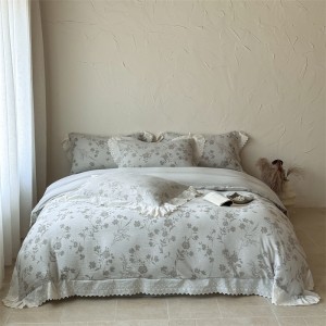 New linen cotton and linen jacquard four-piece set