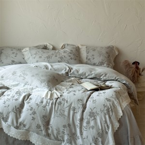 New linen cotton and linen jacquard four-piece set