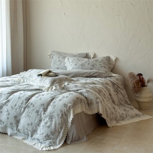 New linen cotton and linen jacquard four-piece set