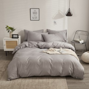 Simple student dormitory two-piece solid color brushed four-piece set
