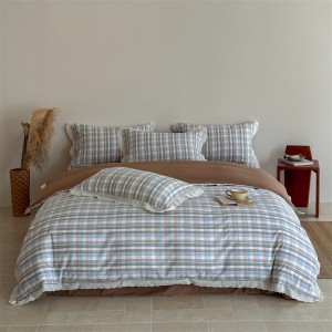 New Class A crinkle-printed hemp linen and cotton four-piece set