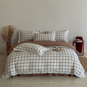 New Class A crinkle-printed hemp linen and cotton four-piece set
