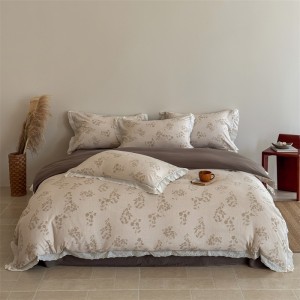 New Class A crinkle-printed hemp linen and cotton four-piece set