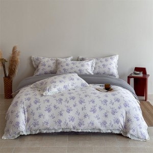 New Class A crinkle-printed hemp linen and cotton four-piece set
