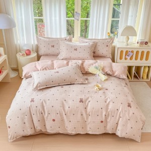 New Plant Cashmere Series Brushed Four-Piece Set with New Pattern