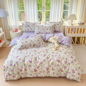 New Plant Cashmere Series Brushed Four-Piece Set with New Pattern