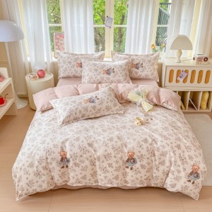 New Plant Cashmere Series Brushed Four-Piece Set with New Pattern